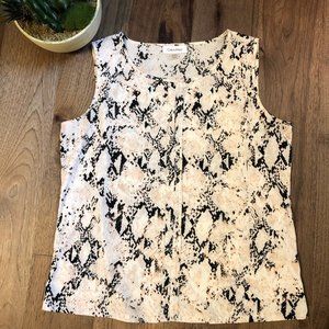 Calvin Klein Snake Print Sleeveless Blouse
